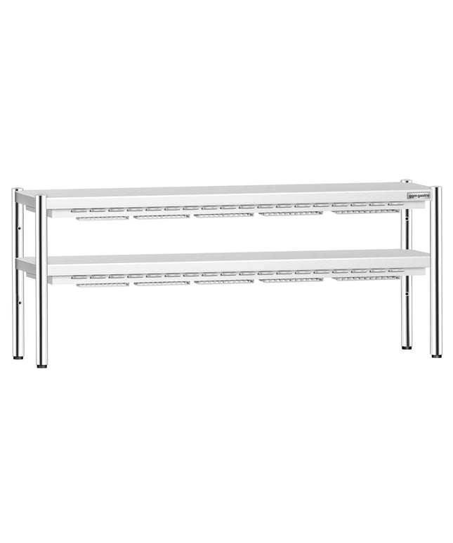 GGM Gastro Commercial Heated Gantry PREMIUM with 2 Ceramic Heaters - 2000x370mm - 2kW - 2 Tier - height-adjustable
