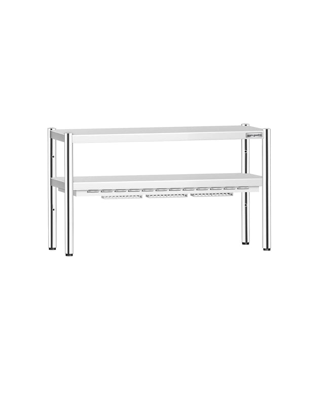 GGM Gastro Commercial Heated Gantry PREMIUM with Ceramic Heaters - 1400x370mm - 1.05kW - 2 Tier - height-adjustable