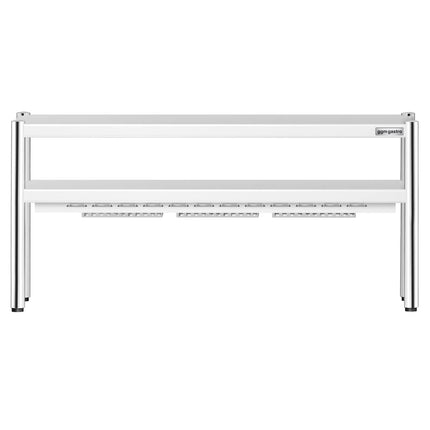 GGM Gastro Commercial Heated Gantry PREMIUM with Ceramic Heaters - 1400x370mm - 1.05kW - 2 Tier - height-adjustable