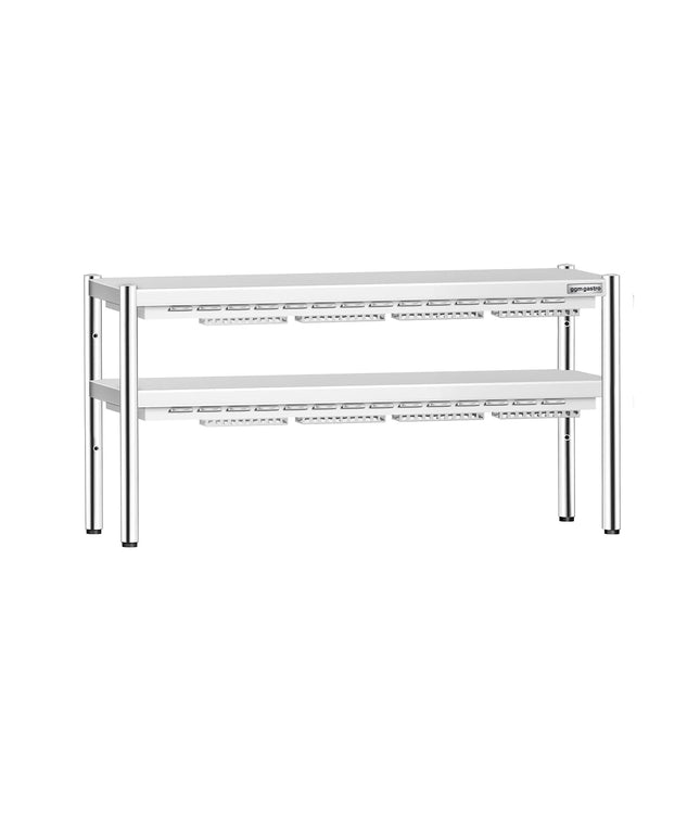 GGM Gastro Commercial Heated Gantry PREMIUM with Ceramic Heaters - 1600x370mm - 1.4kW - 2 Tier - height-adjustable