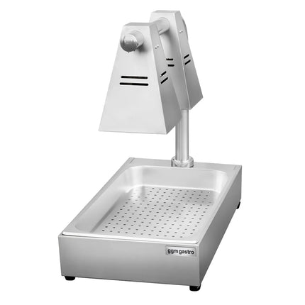 GGM Gastro Commercial Heated Gantry with 2 Heat Lamps - 600x330mm - 600W - for GN 1/1 - Single Tier