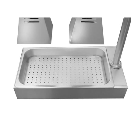 GGM Gastro Commercial Heated Gantry with 2 Heat Lamps - 600x330mm - 600W - for GN 1/1 - Single Tier