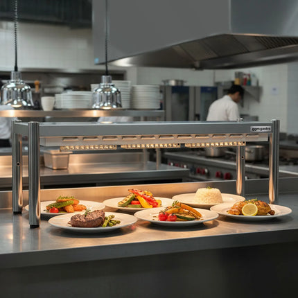 GGM Gastro Commercial Heated Gantry with 3 Ceramic Heaters - 1126x120mm - 1.05kW