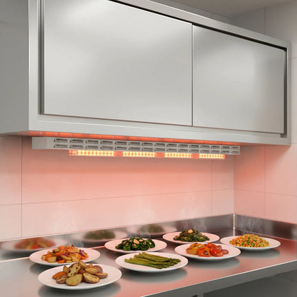GGM Gastro Commercial Heated Gantry with 4 Ceramic Heaters - 1500x120mm - 1.4kW