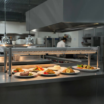 GGM Gastro Commercial Heated Gantry with 5 Ceramic Heaters - 1900x120mm - 1.75kW