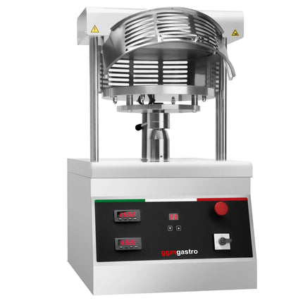 GGM Gastro Commercial Heated Pizza Dough Press - for Pizza Bases Ø330mm (33 cm) - Dough 130-250g - 3-Phase