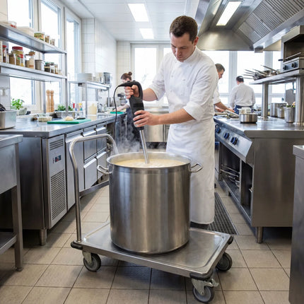 GGM Gastro Commercial Heavy Duty Stick Blender - with Detachable 250mm Shaft & Whisk Attachment - 850W - Variable Speed