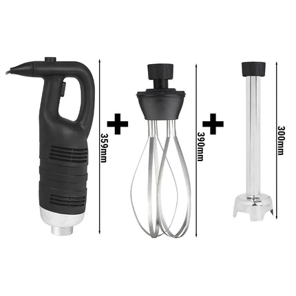 GGM Gastro Commercial Heavy Duty Stick Blender - with Detachable 300mm Shaft & Whisk Attachment - 650W - Single Speed