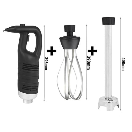 GGM Gastro Commercial Heavy Duty Stick Blender - with Detachable 400mm Shaft & Whisk Attachment - 850W - Single Speed