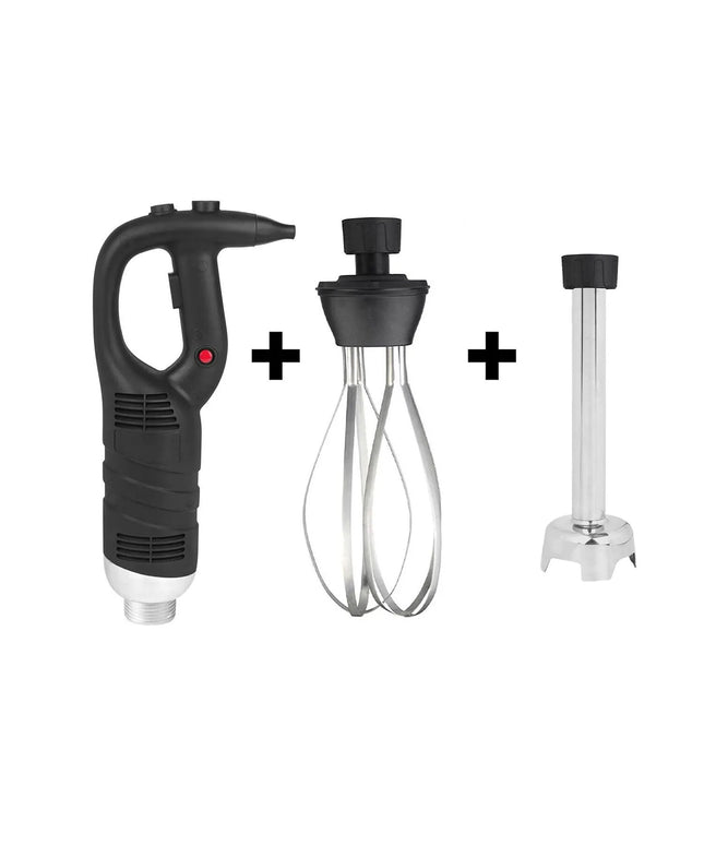 GGM Gastro Commercial Heavy Duty Stick Blender - with Detachable 500mm Shaft & Whisk Attachment - 450W - Single Speed