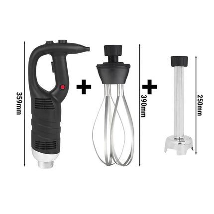 GGM Gastro Commercial Heavy Duty Stick Blender - with Detachable 500mm Shaft & Whisk Attachment - 450W - Single Speed