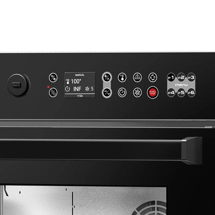 GGM Gastro Commercial High Speed Oven - Touchscreen - 3.4kW - Stainless Steel - incl. Pizza Tray, Temperature Probe, Non-stick Basket, Non-stick Baking Tray | 80% Faster Cooking