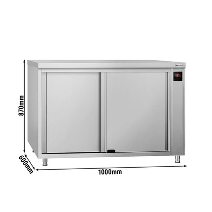 GGM Gastro Commercial Hot Cupboard ECO - 1000x600mm - with pass-through & sliding doors - Digital