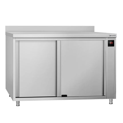 GGM Gastro Commercial Hot Cupboard ECO - 1000x600mm - with raised edge & sliding doors - digital