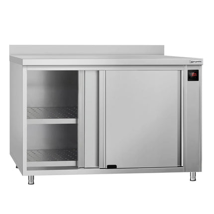 GGM Gastro Commercial Hot Cupboard ECO - 1000x600mm - with raised edge & sliding doors - digital