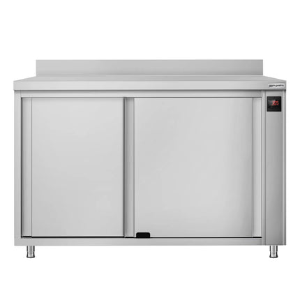 GGM Gastro Commercial Hot Cupboard ECO - 1000x600mm - with raised edge & sliding doors - digital