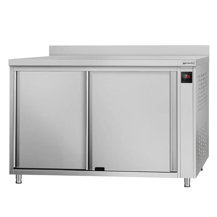 GGM Gastro Commercial Hot Cupboard ECO - 1000x700mm - with raised edge & sliding doors - digital