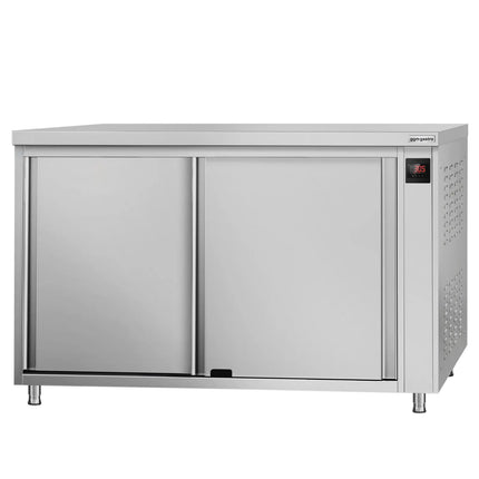 GGM Gastro Commercial Hot Cupboard ECO - 1200x600mm - with pass-through & sliding doors - Digital