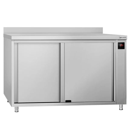 GGM Gastro Commercial Hot Cupboard ECO - 1200x600mm - with raised edge & sliding doors - digital