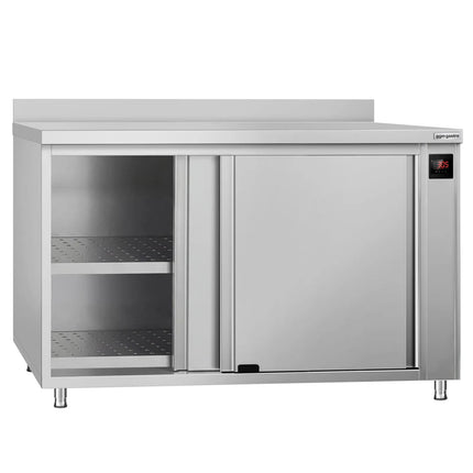 GGM Gastro Commercial Hot Cupboard ECO - 1200x600mm - with raised edge & sliding doors - digital