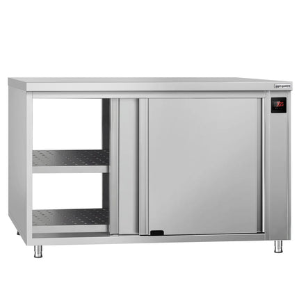 GGM Gastro Commercial Hot Cupboard ECO - 1200x700mm - with pass-through & sliding doors - digital