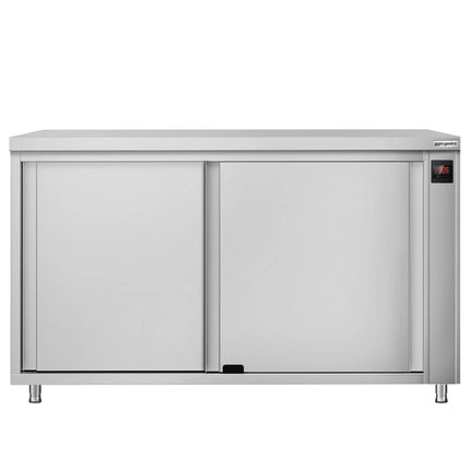GGM Gastro Commercial Hot Cupboard ECO - 1400x700mm - with pass-through & sliding doors - digital