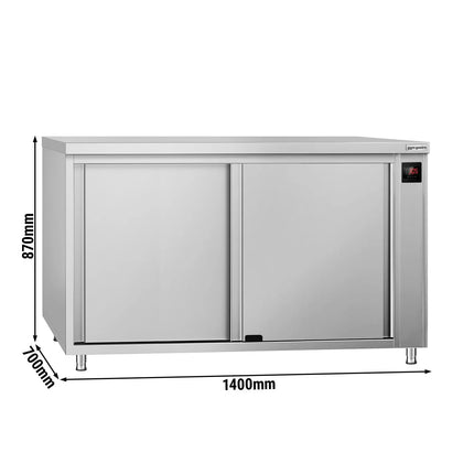 GGM Gastro Commercial Hot Cupboard ECO - 1400x700mm - with sliding doors - Digital