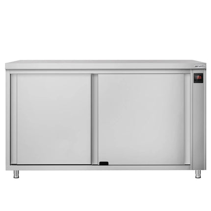 GGM Gastro Commercial Hot Cupboard ECO - 1600x700mm - with pass-through & sliding doors - Digital