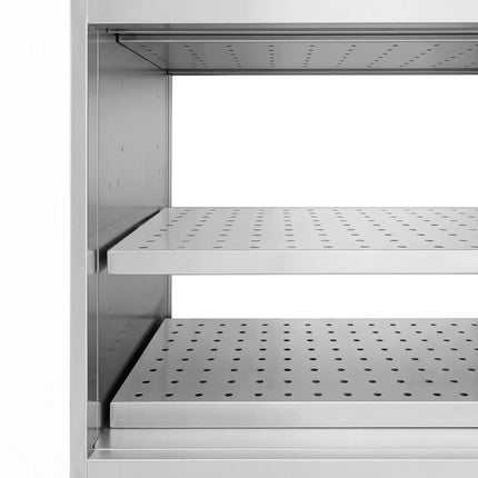 GGM Gastro Commercial Hot Cupboard ECO - 1800x600mm - with pass-through & sliding doors - digital