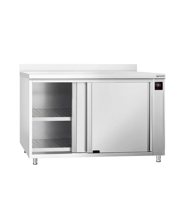 GGM Gastro Commercial Hot Cupboard PREMIUM – 1200 × 700 mm – with Upstand & Sliding Doors – Digital