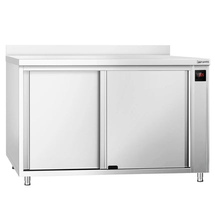 GGM Gastro Commercial Hot Cupboard PREMIUM – 1200 × 700 mm – with Upstand & Sliding Doors – Digital
