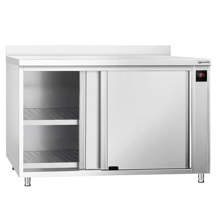GGM Gastro Commercial Hot Cupboard PREMIUM – 1200 × 700 mm – with Upstand & Sliding Doors – Digital