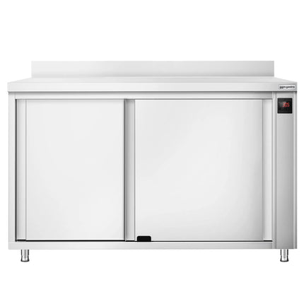 GGM Gastro Commercial Hot Cupboard PREMIUM – 1200 × 700 mm – with Upstand & Sliding Doors – Digital
