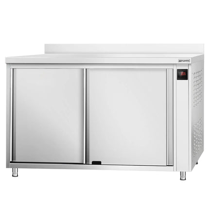 GGM Gastro Commercial Hot Cupboard PREMIUM – 1200 × 700 mm – with Upstand & Sliding Doors – Digital