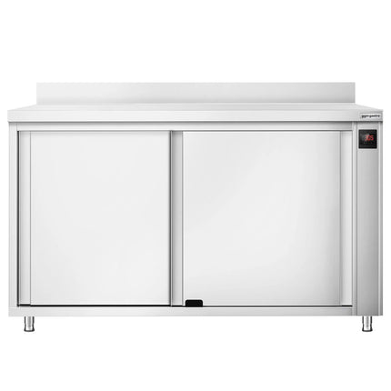 GGM Gastro Commercial Hot Cupboard PREMIUM – 1400 × 600 mm – with Upstand & Sliding Doors – Digital