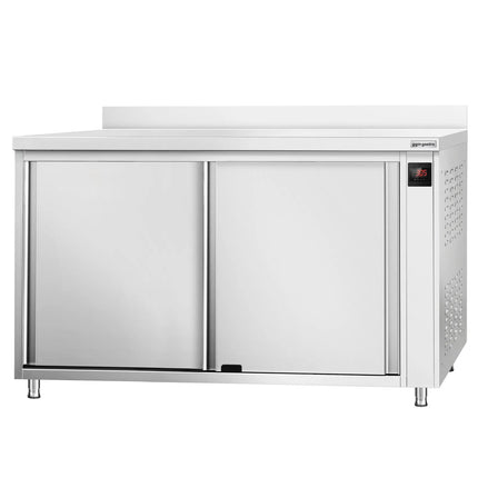 GGM Gastro Commercial Hot Cupboard PREMIUM – 1400 × 600 mm – with Upstand & Sliding Doors – Digital