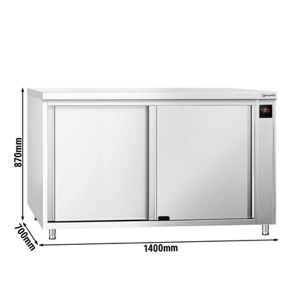 GGM Gastro Commercial Hot Cupboard PREMIUM – 1400 × 700 mm – Pass-Through – Sliding Doors – Digital