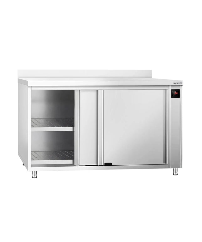 GGM Gastro Commercial Hot Cupboard PREMIUM – 1400 × 700 mm – with Upstand & Sliding Doors – Digital