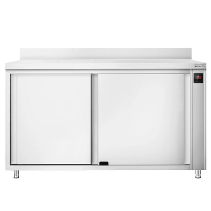 GGM Gastro Commercial Hot Cupboard PREMIUM – 1600 × 600 mm – with Upstand & Sliding Doors – Digital