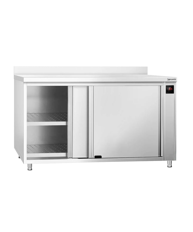 GGM Gastro Commercial Hot Cupboard PREMIUM – 1600 × 700 mm – with Upstand & Sliding Doors – Digital