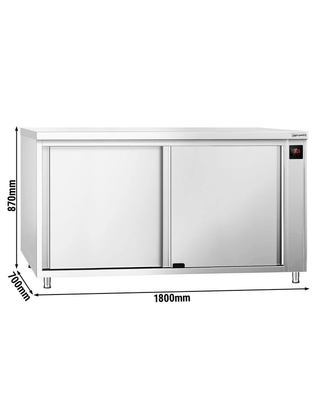 GGM Gastro Commercial Hot Cupboard PREMIUM – 1800 × 700 mm – Pass-Through – Sliding Doors – Digital