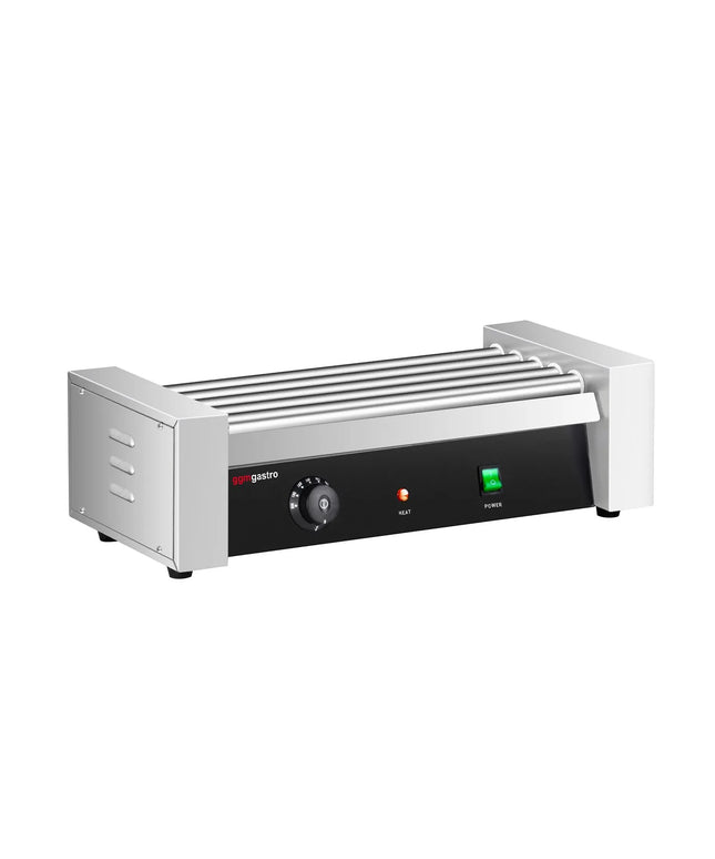 GGM Gastro Commercial Hot Dog Roller Grill - 5 Rollers - Single Heating Zone