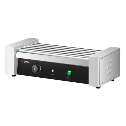 GGM Gastro Commercial Hot Dog Roller Grill - 5 Rollers - Single Heating Zone