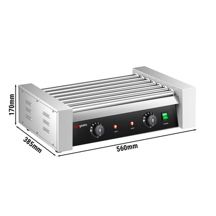GGM Gastro Commercial Hot Dog Roller Grill - 7 Rollers