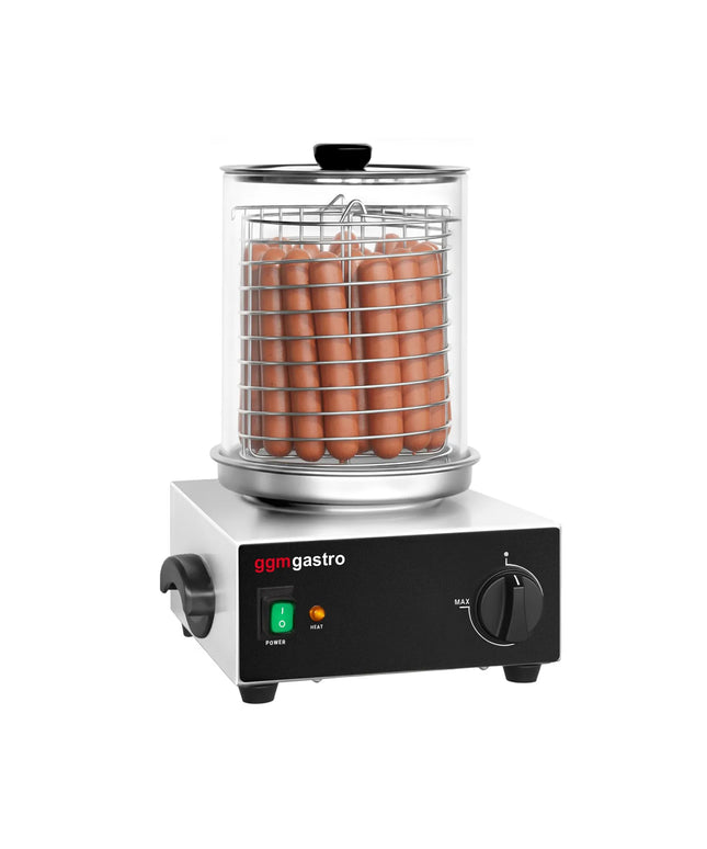 GGM Gastro Commercial Hot Dog Steamer - 800W - with Lid