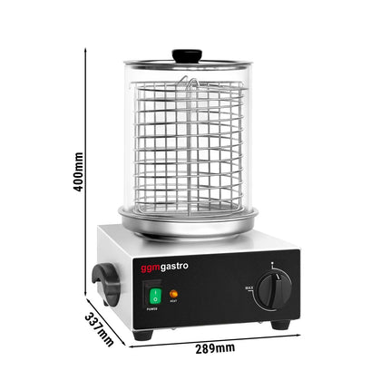 GGM Gastro Commercial Hot Dog Steamer - 800W - with Lid