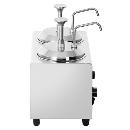 GGM Gastro Commercial Hot Sauce Dispenser with Pump - 1.2kW - 2x2L - incl. insert