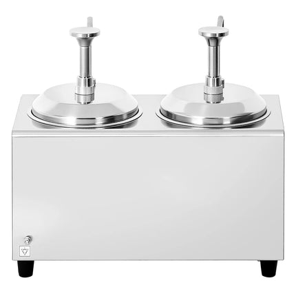 GGM Gastro Commercial Hot Sauce Dispenser with Pump - 1.2kW - 2x2L - incl. insert
