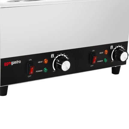 GGM Gastro Commercial Hot Sauce Dispenser with Pump - 1.2kW - 2x2L - incl. insert