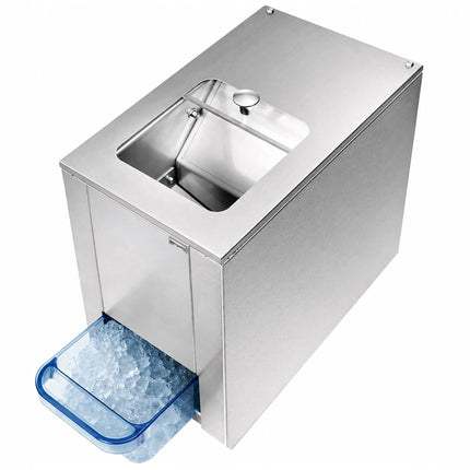 GGM Gastro Commercial Ice Crusher - 3kg/min - 80W - Stainless steel - incl. 1kg storage hopper
